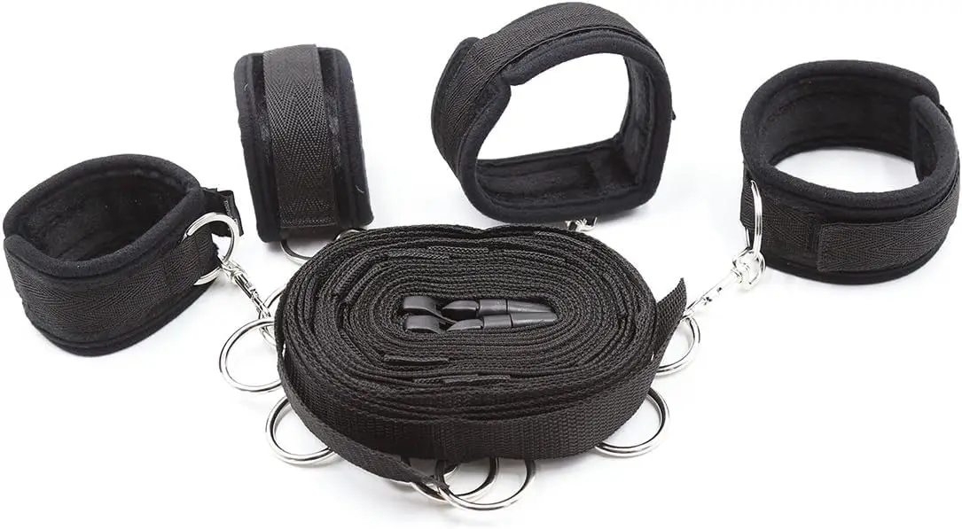 

Bed Restraints and Straps Sex Tie Downs for Adults Couples Bed Sex Hand Cuff Set Wrist Ankle Spreaders Bar Bed Bondage