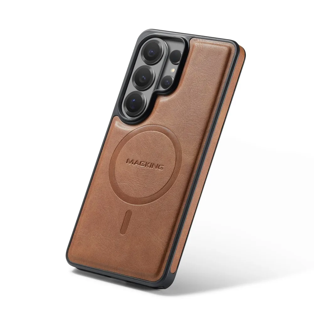 

DG.Ming Luxury Phone Case For Samsung Galaxy S25 Plus Edge FE S26 Ultra Magnetic Leather Shockproof Back Cover