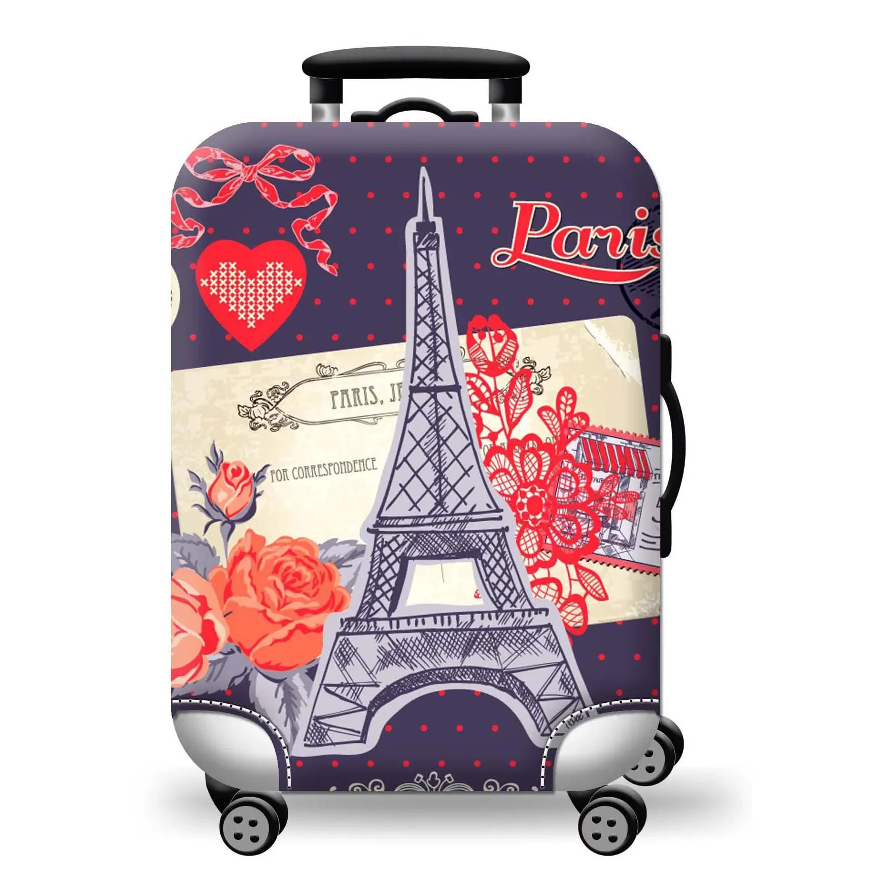 

Прочный эластичный чехол для чемодана, защитный, пыленепроницаемый, моющийся, практичный для авиаперелетов и поездок на автомобиле, 18-32 дюйма