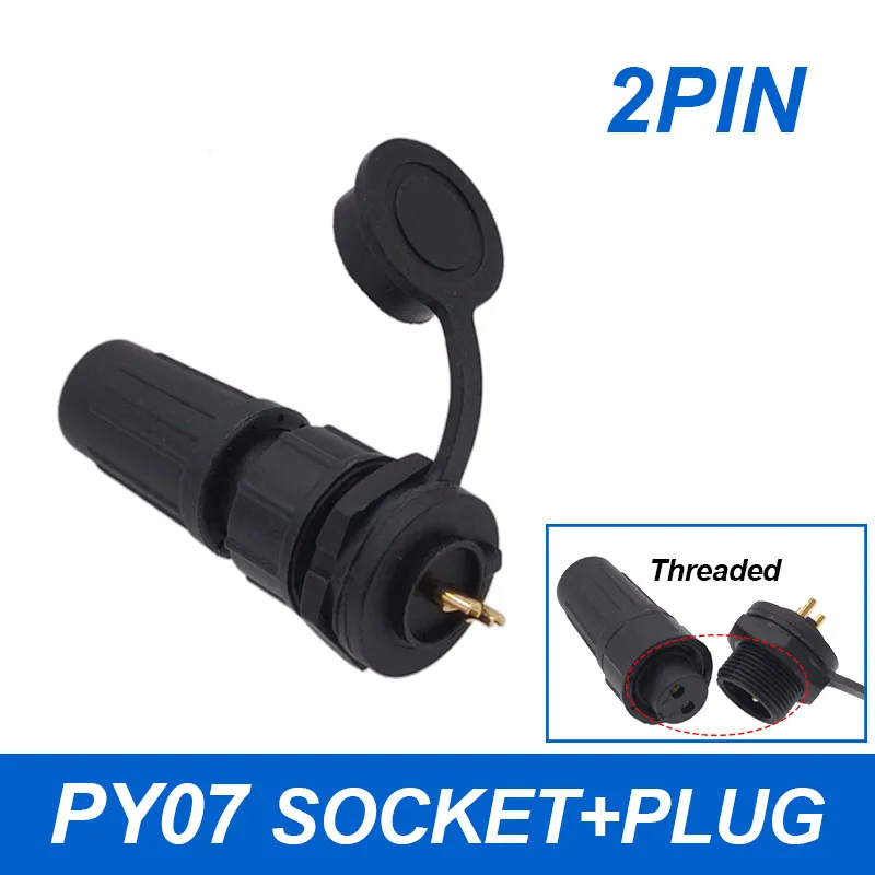 1 stks Connector Plastic Waterdichte Stopcontact IP67 PY07 Butt Connectors 2pin 3pin 4pin 5pin 6pin 7pin 8 pins Z108 - afbeelding 1