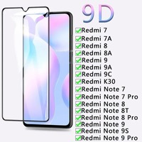 2PCS Full coverage protector For  Redmi Note 7 7 Pro 8 Pro 8T 9 9S Pro Screen Protector For Xiaomi Redmi 7 7A 8 8A 9 9A 9C K30