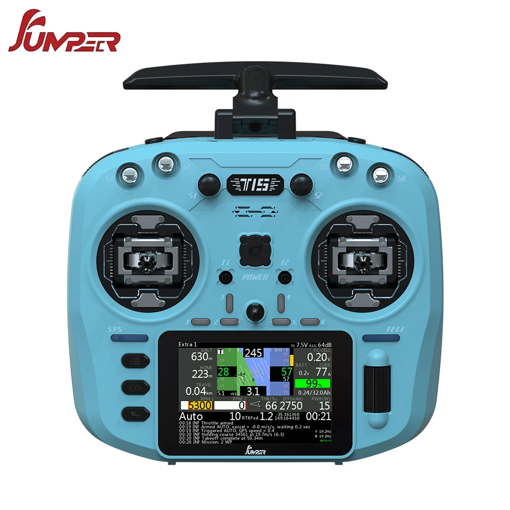 

Jumper T15 2.4Ghz 1W ExpressLRS EDGE Radio Controller With 3.5 inch Touch-Screen Hall Sensor Gimbals For Long Rang FPV Drone