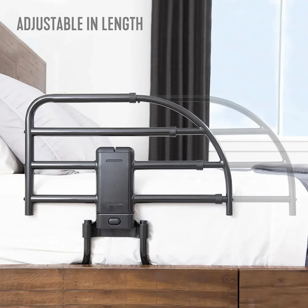 Able Life Click-N-Go Extendable Bed Rail, Removable Bed Handle for Elderly, Safe and Easy to Use Adjustable Assist Rail