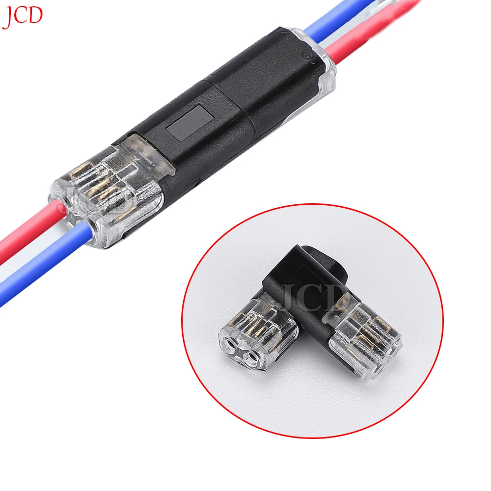 5/10PCS 2 Pin 2 Way Universal Compact Wire Terminals, No Wire-Stripping Required, Toolless Spring Wire Connectors, Quick Splice