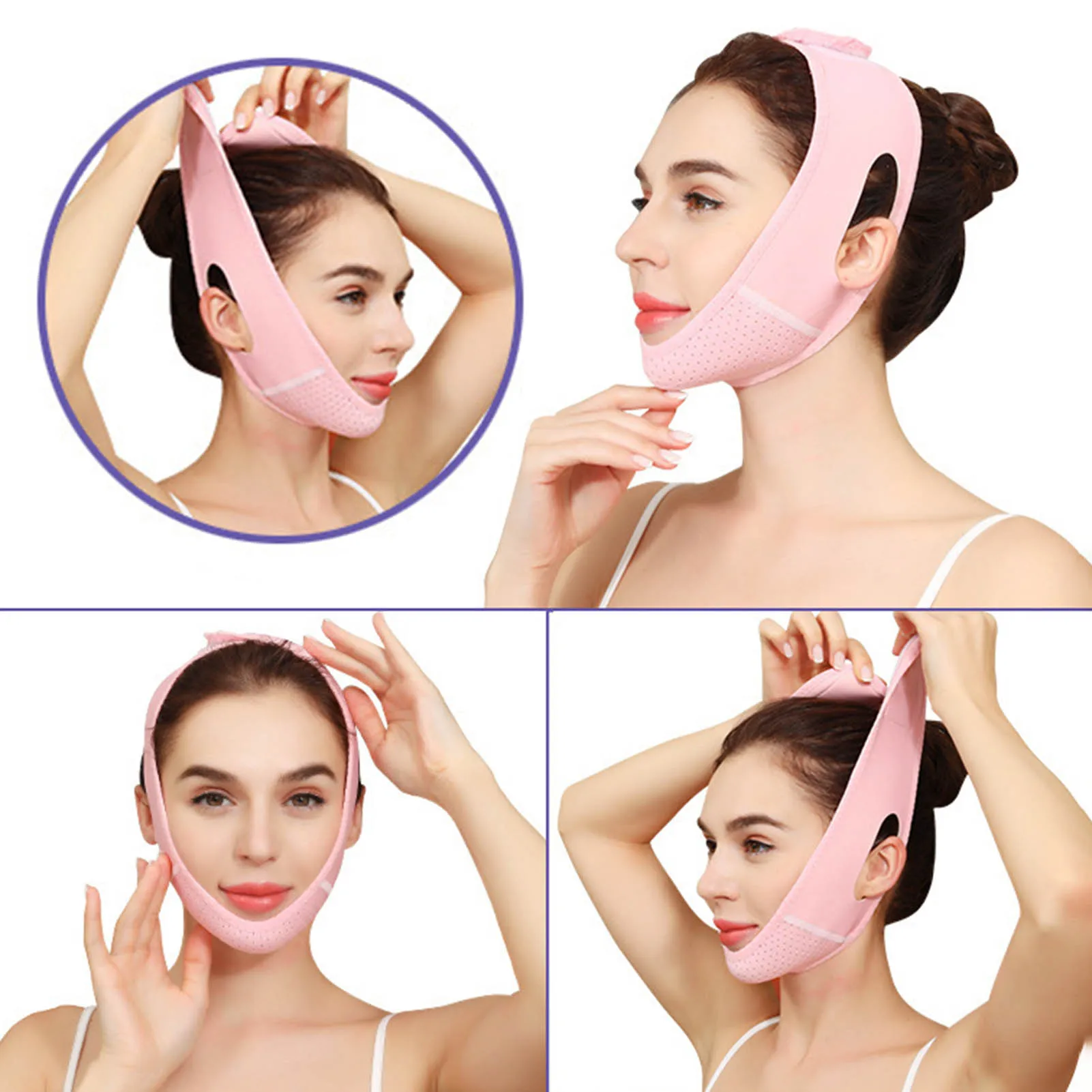 Reusable Face Slimming Bandage V Line Face Shaper Women Chin Cheek Lift Up Belt Facial Massage Strap Face Skin Care Beauty Tools