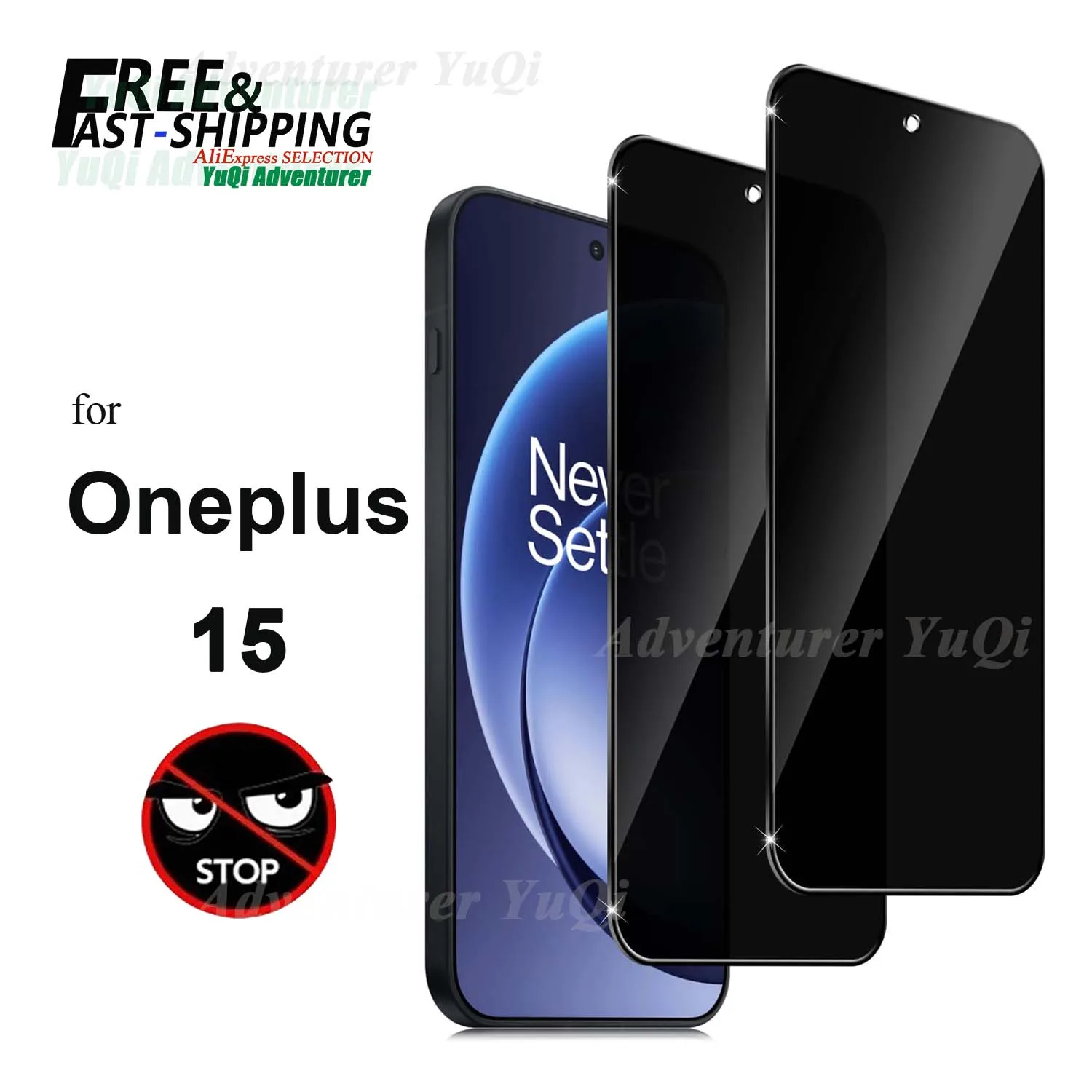 

Anti Spy Screen Protector For Oneplus 15 6.78 inch Tempered Glass Privacy Anti Peep Scratch 9H Case Friendly High Aluminum