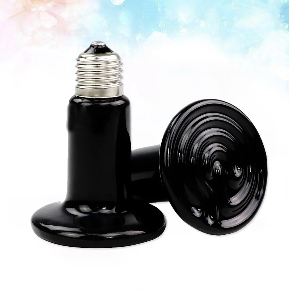 

2Pcs 150W E27 Ceramic Heating Lamp for Reptile Aquarium Pets Flat Face Design High Efficiency Non Light Disturbance