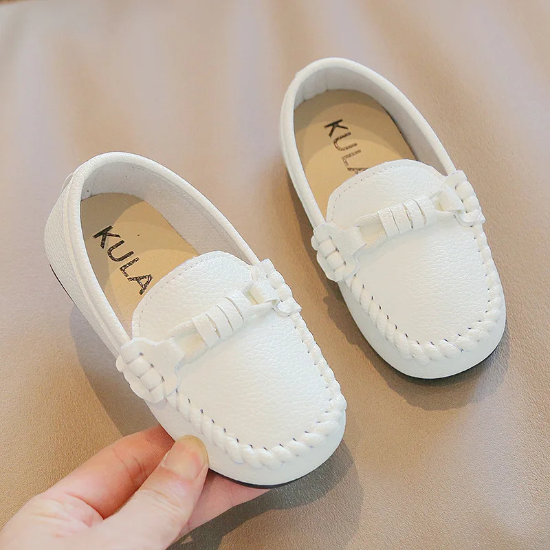 Baby  Casual Leather Shoes Moccasion Boys Party Formal Flats Loafers Infant Soft Botton Slip-on First Walker Kids Fashion Shoes