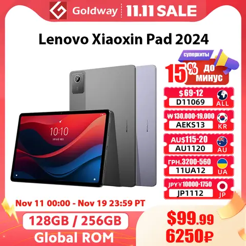 Global Firmware Lenovo Tab Xiaoxin Pad 2024 11'' 6GB / 8GB RAM 128GB ROM Snapdragon 685 7040mAh Battery Wifi Google Play Tablet