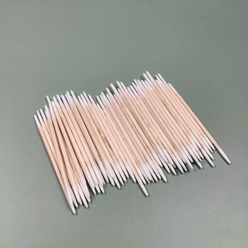 300PCS Short Wood Handle Small Pointed Tip Head Cotton Swab Eyebrow Tattoo Beauty Makeup Color Nail Seam Dedicated Dirty Picking