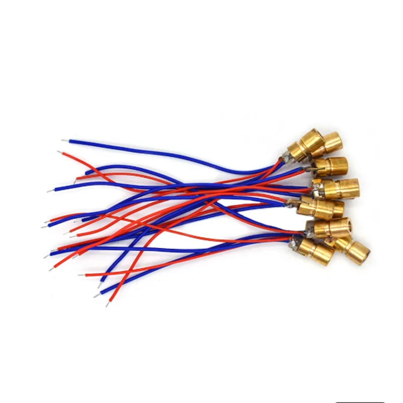 10PCS 5V 650nm 5mW Adjustable Laser Dot Diode Module Red Sight Copper Head Mini Laser Pointer