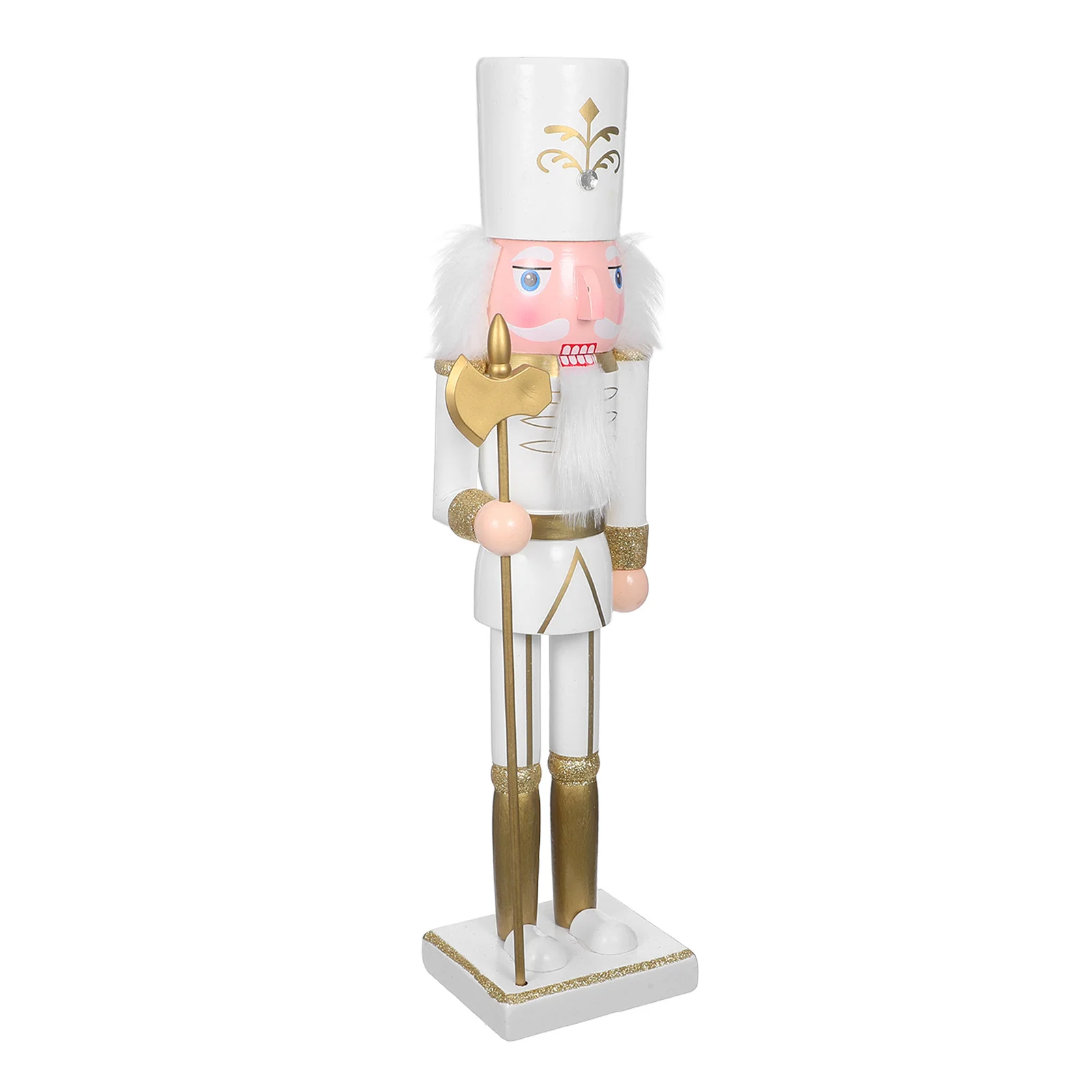 

38Cm Christmas Nutcracker Soldier Wooden Holiday Decoration For Shelf Table Desktop Display Ornament