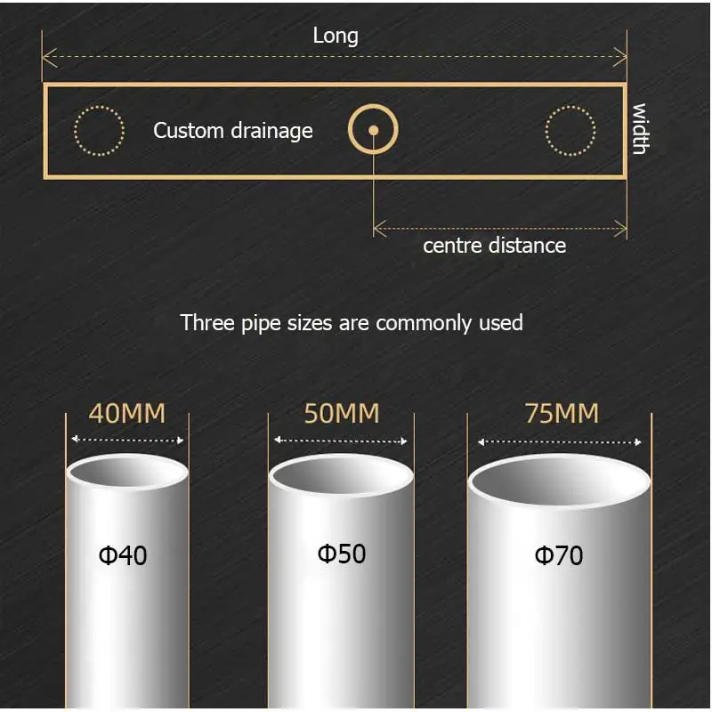 Horizontal Stainless Steel Linear Shower Side Drainage Port Channel Floor Drain