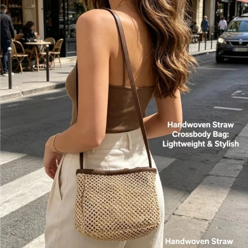 

2026 Summer New Ins Style Mini Square Bag Women Fresh Pastoral Straw Woven Crossbody Bag