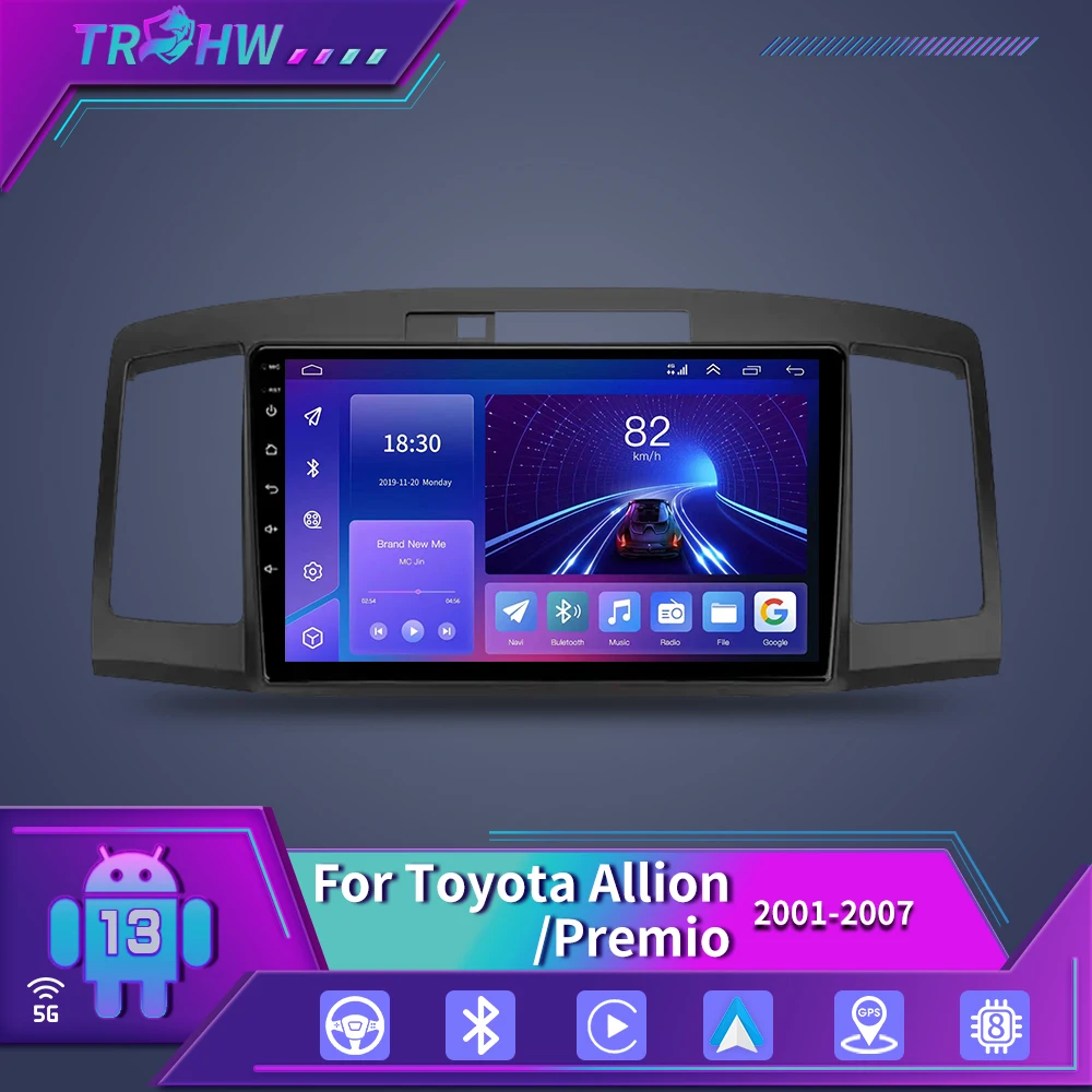 For Toyota Allion Premio T240 2001 - 2007 Car Radio Multimedia Video Player Navigation GPS Android 13