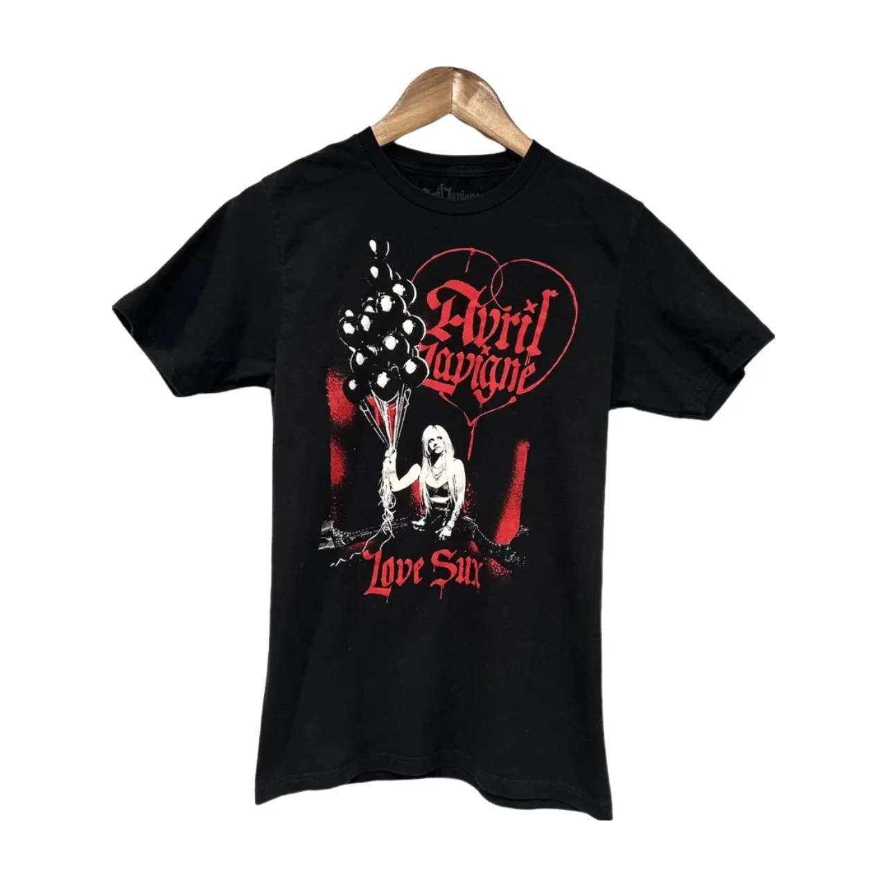 Avril Lavigne T Shirt Love Sux Balloons Reprint Shirt