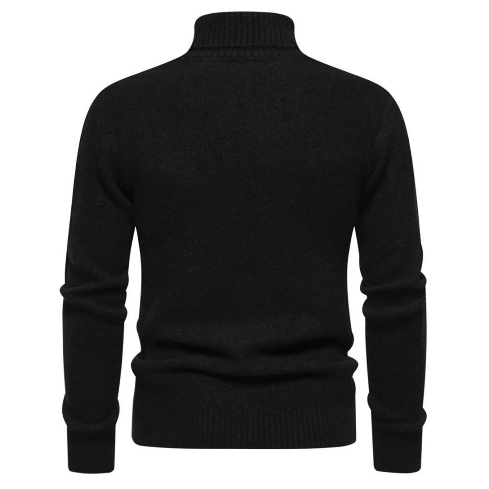 2024 New Winter Men Turtleneck Sweater Casual Solid Color Warm Pullover High Quality Slim High Neck Long Sleeve Sweater Men