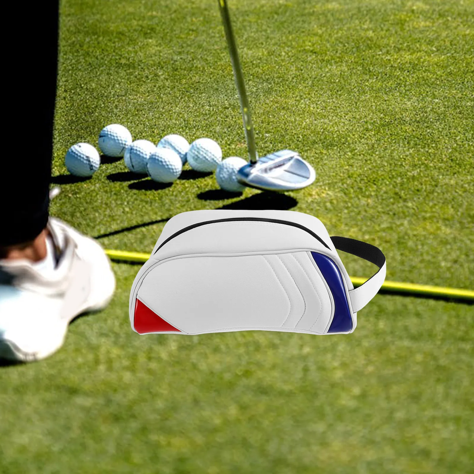 Golf Shoe Storage Bag Waterproof Lightweight Multi Functional Portable Travel Shoe Tote Zippered Golf Accessories Carrier