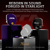 CCA Phoenix cuerpo de aleación de Metal 10mm doble bobina dinámica magnética calidad de sonido HIFI en la oreja con cable Esports música auriculares