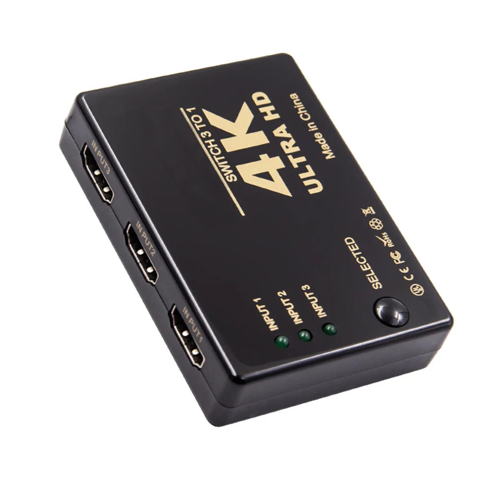 3 Port 4K*2K 1080P Switcher HDMI-compatible Selector 3x1 Splitter Box Ultra HD for PC DVD HDTV Xbox PS3 PS4 Multimedia HOT sale