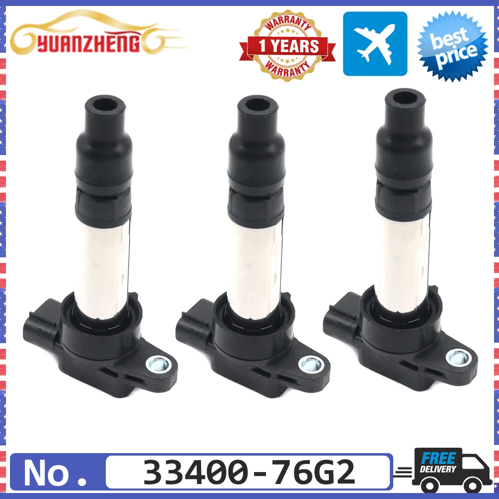 

Car 3PCS New Car Ignition Coil 33400-76G2 for Suzuki Carry Alto Wagon 099700-095