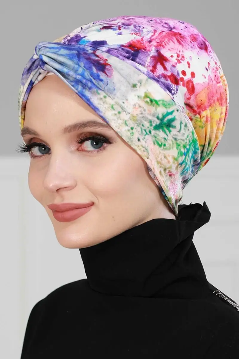 Mihrace Penye Knochen Farbe muster