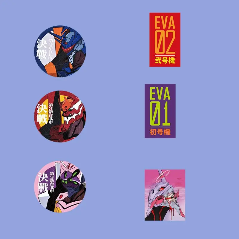 30 pieces of Anime Neon Genesis Evangelion EVA first machine stickers notebook skateboard waterproof ipad glossy case stickers