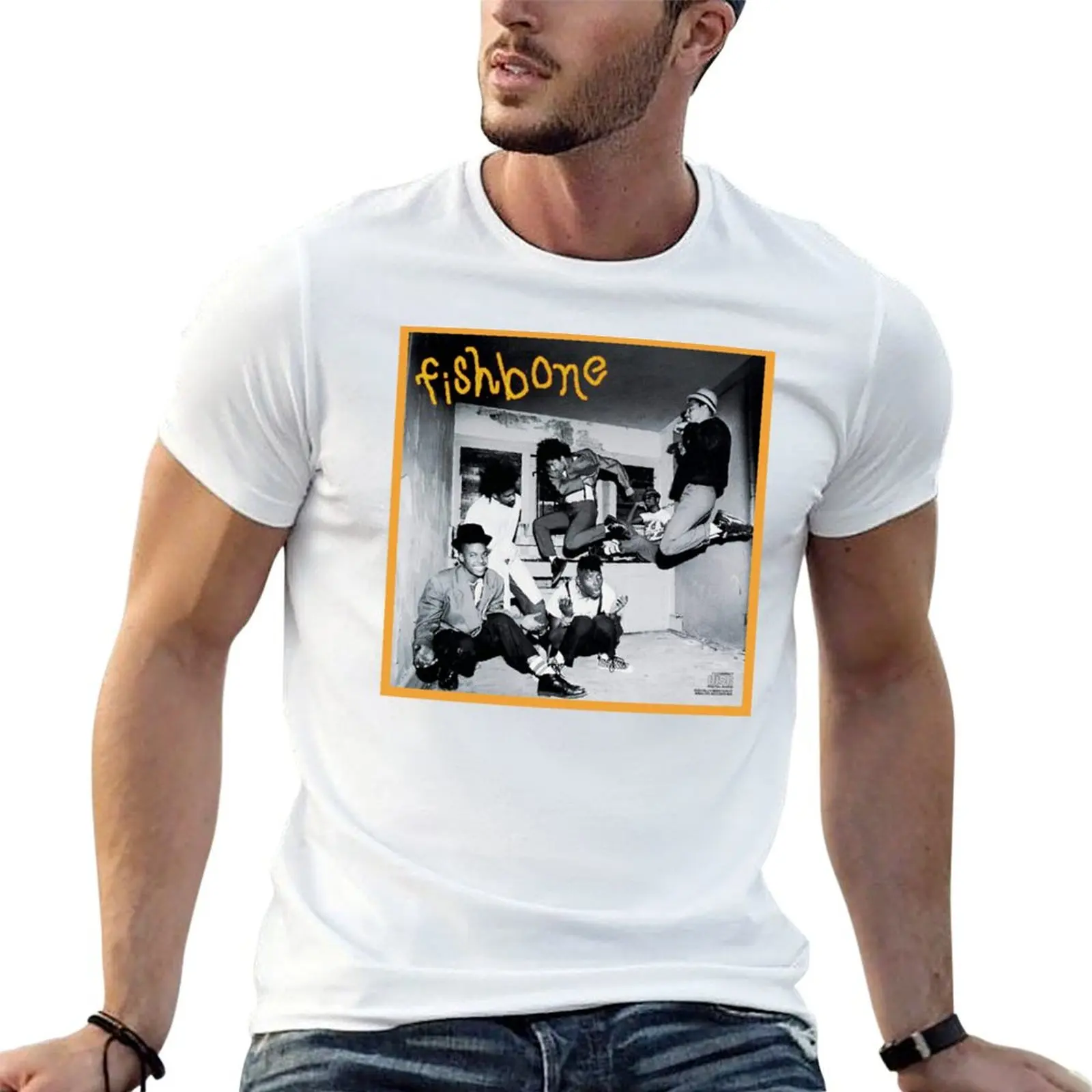 You Gonna Miss Old Fishbone T-Shirt Large Size Short Sleeve T-Shirt