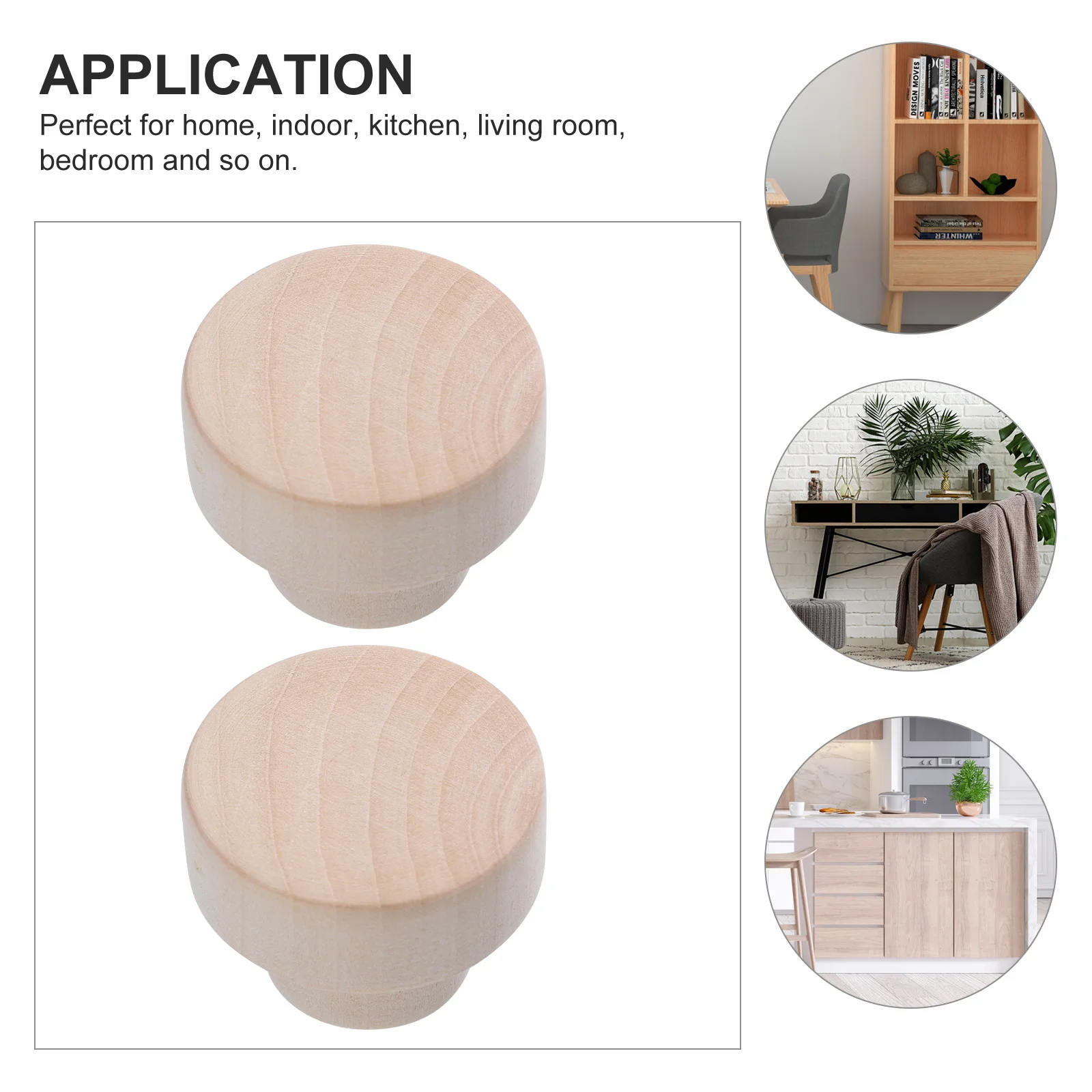 

16Pcs Wood Drawer Knobs Decorative Pull Handles Safe Touch Single Hole Design Long Lasting Practical Wood Knobs