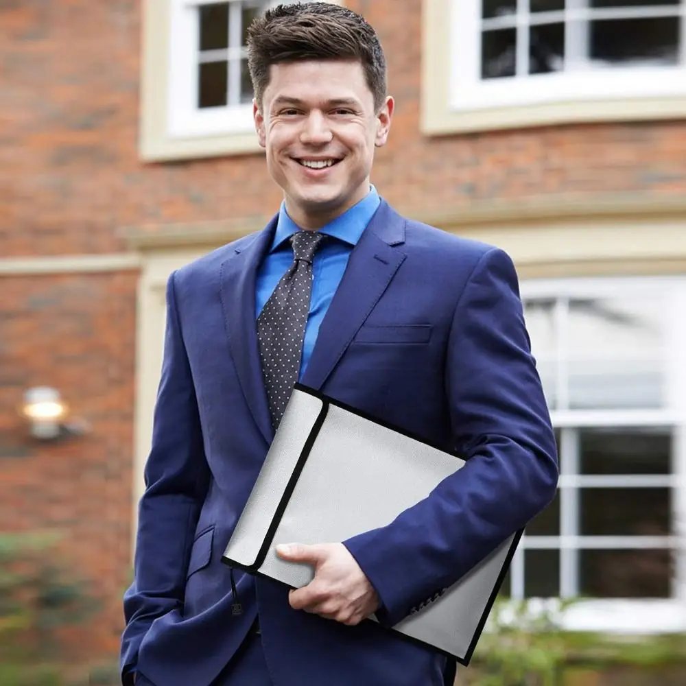 Waterdichte brandwerende documententas S/M/L Ritssluiting Veiligheid Geldopbergtas Signaalblokkering Hittebestendig