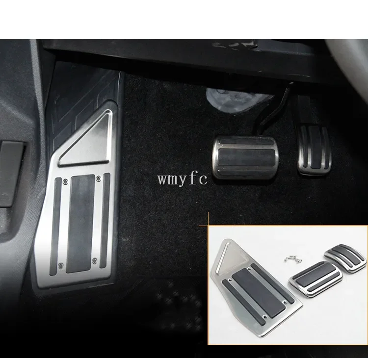 For 2017 2018 Peugeot 3008 GT 5008 LHD AT Gas Brake Pedal Cover Drill Steel Non-Slip Accelerator Overlay Accessories Car Styling