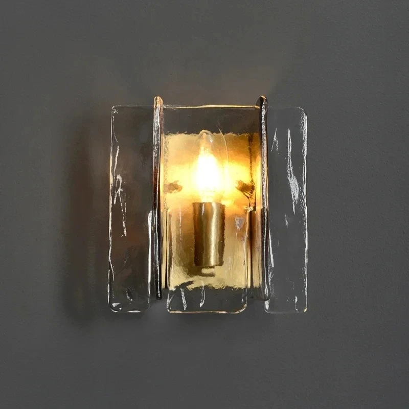 New Model Glass Wall Lamp Background Sofa Bathroom Hotel Minimalist American Style Affordable Luxury Personality Household Goods