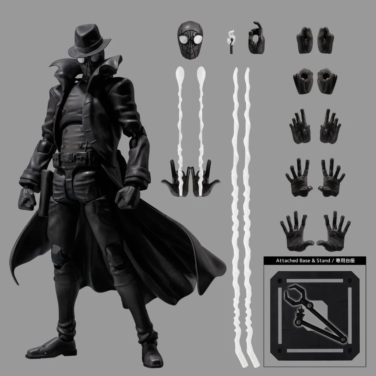 

In Stock: Sentinel SV-Action Spider-Man Into the Spider-Verse Shadow Spider-Man Action Figure Spider-man Noir Collectible Toy