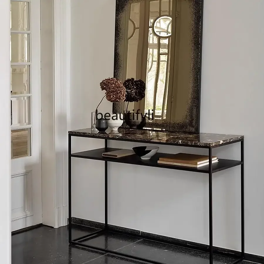 New arrive Italian minimalist entrance table Designer creative foyer entrance rack, marble entrance table