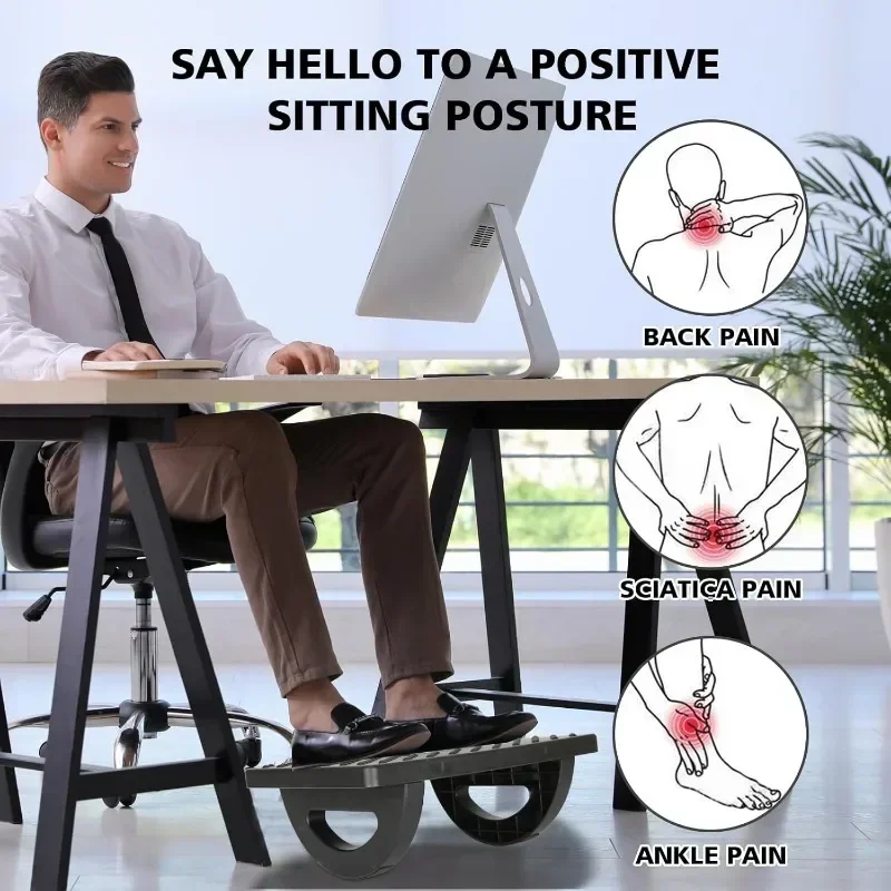 Portability Foot Rest Rocking Foot Rest for Under Desk At Work with Foot Massage Feet Under Desk Footrest for Pressure Relief