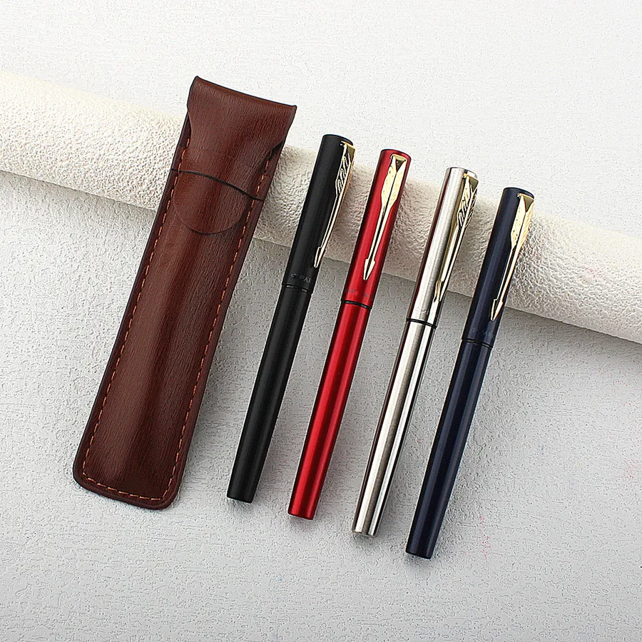 

Luxury Metal Ballpoint Pen Metal Black Red Replaceable Refill Financial Office Student Writing Supplies School Stationery Pens