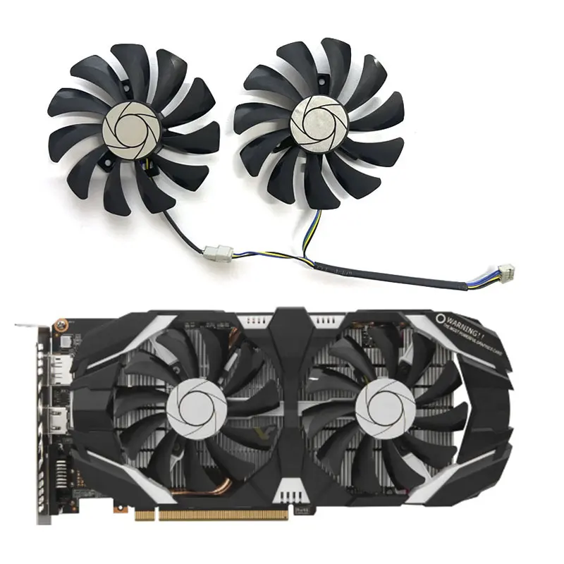 2 вентилятора, новинка для MSI GeForce P106-100 GTX1060 1063 1066, запасной вентилятор для видеокарты