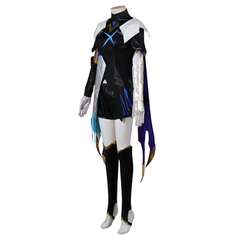 ROLECOS LOL DRX Ashe Cosplay Costume Game LOL Ashe Women Cosplay Outfit LOL Champion Skin Halloween Cos Costume with Headwear