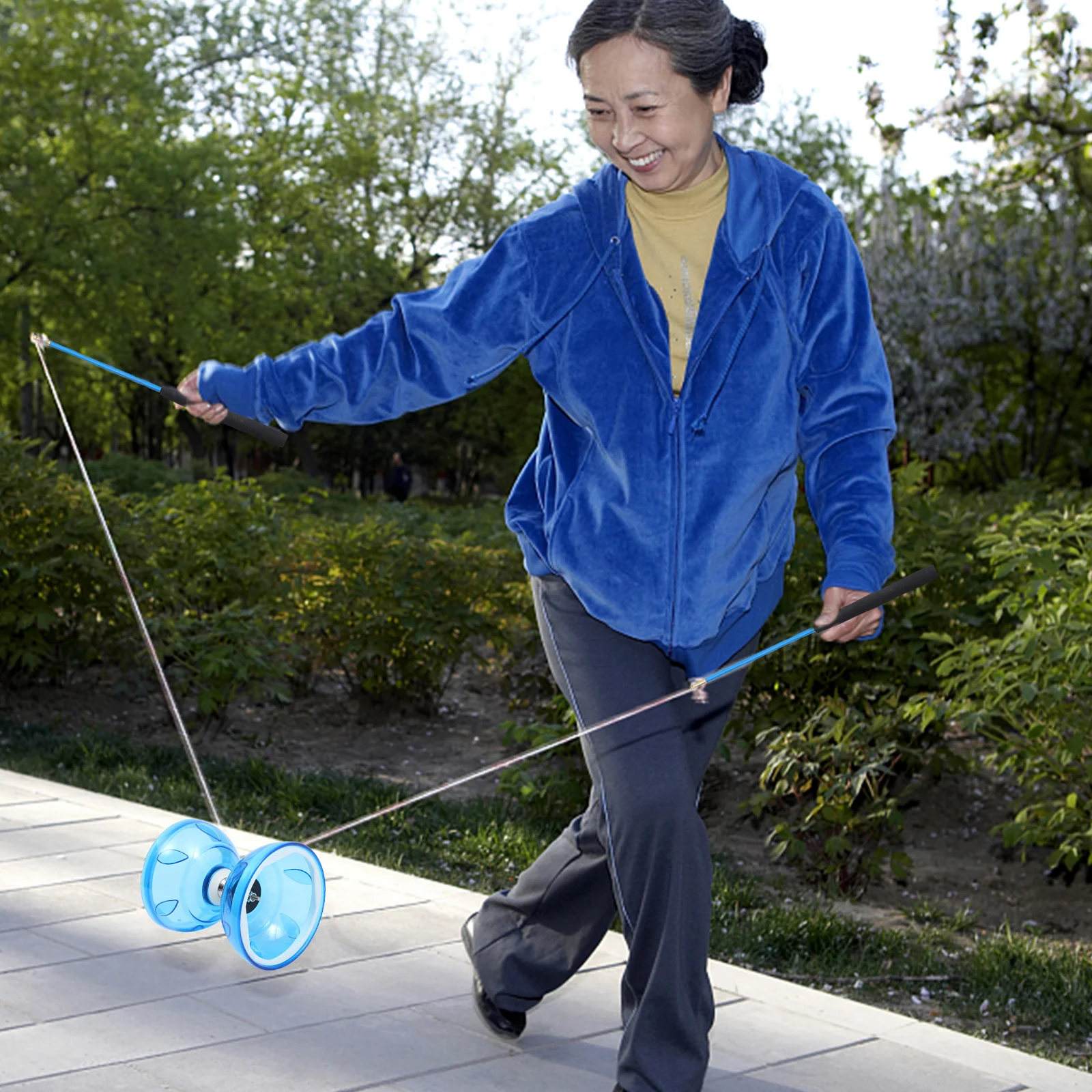 Brinquedo DIY de duas cabeçadas Yoyo para crianças, demônio malabarismo rolamento roxo para a criança idosa, chinês