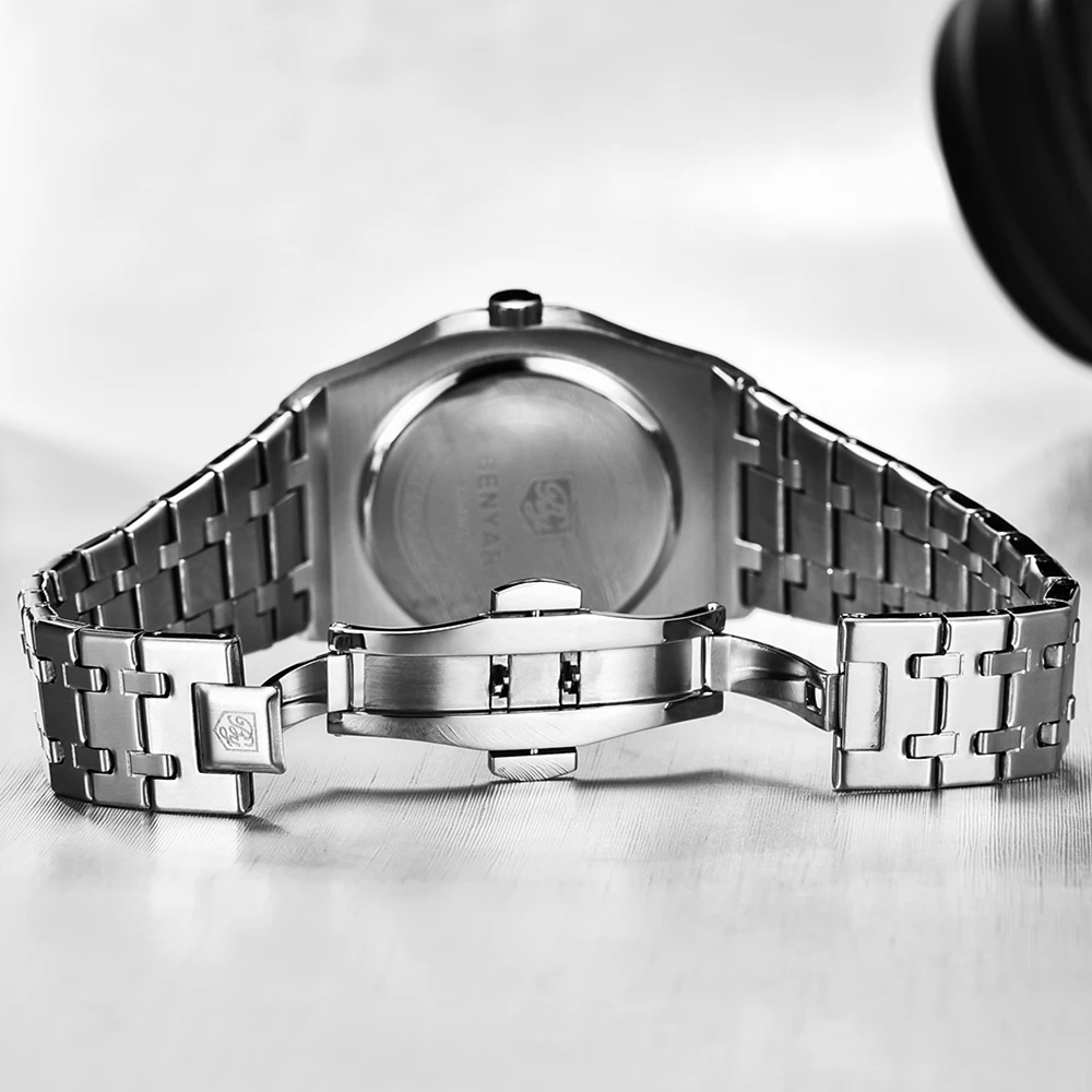 BENYAR 2020 New Luxury Brand Fashion Men’s quartz watch fashion simple waterproof luminous watch new style BY-5156