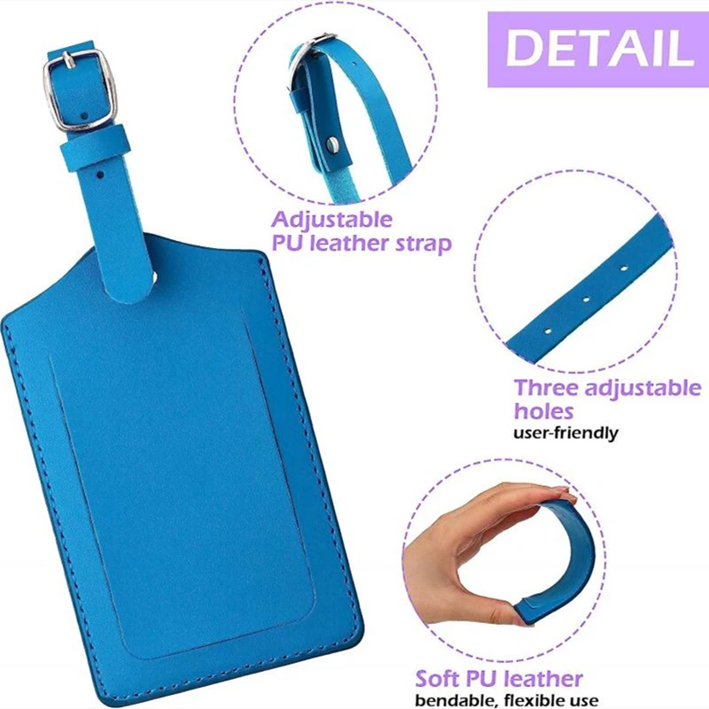 أحدث بو الأمتعة علامة ضوء لينة إكسسوارات السفر السفر اللون طائرة الأمتعة علامة الصعود تمرير حقيبة العلامة بولي Leather الجلود