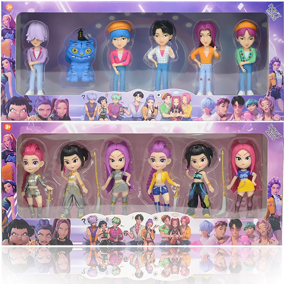 Figurines Anime Kpop Demon Hunters 2026 : Rumi, Zoe, Mira – Collection de personnages en PVC pour bureau, cadeau pour enfants