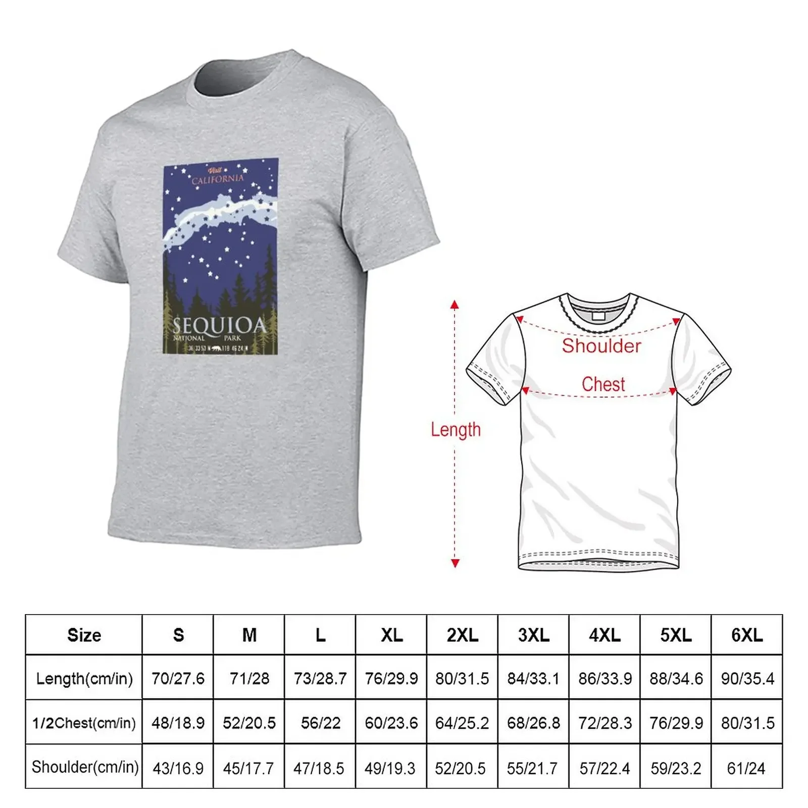 Sequoia National Park. T-Shirt for a boy boys whites quick drying mens clothes