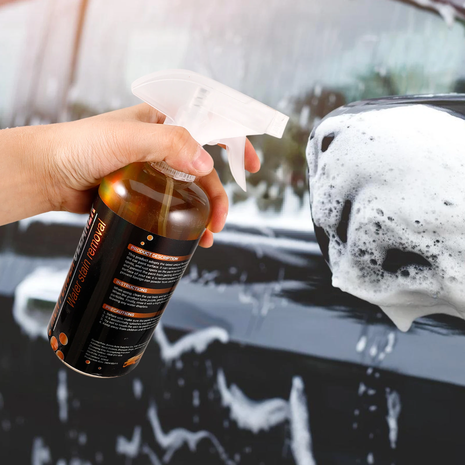 

Iron Powder Cleaner Car Paint Rust Remover Liquid Wheel Hub Surface Oxidation Clean Solution Efficient Design Vehicle Types