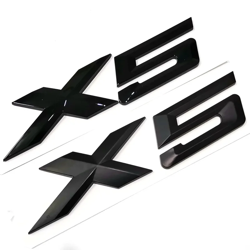 For BMW X 5 E70 ‎E53 ‎F15 X5 Letter Trunk Emblem Rear Badge Decal Sticker Black Brand New And High Quality