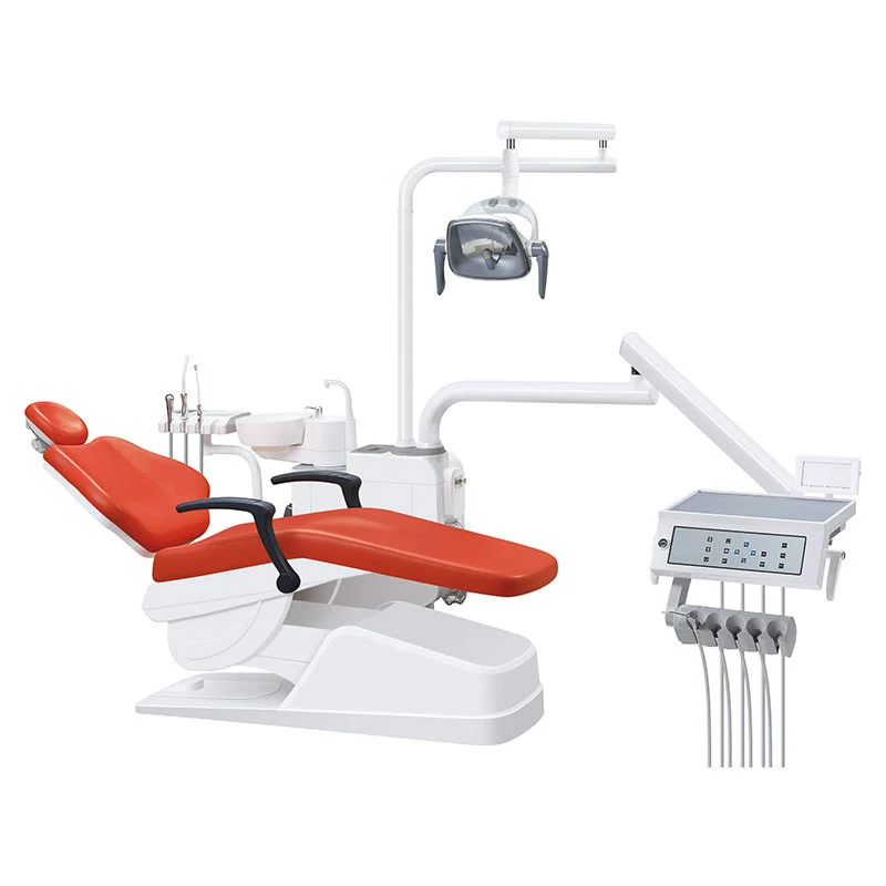 Azdent Эргономичный моторный ручной стоматологический стул для пациента Цена Хирургический полный набор Стоматологический стул с стоматологическим стулом Светодиодный лоток для ламп
