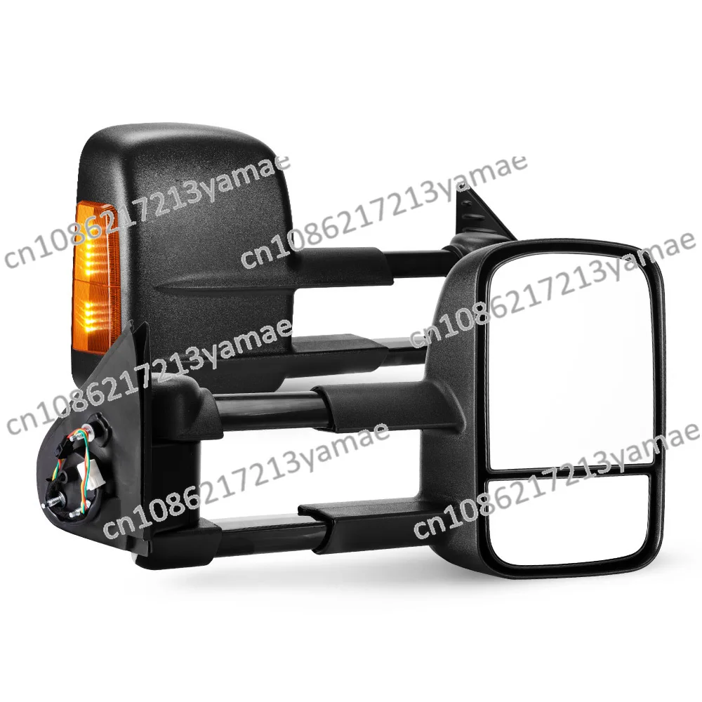 Suitable for Toyota Hilux 2015 + foldable rearview mirror, large field of view mirror electric trailer