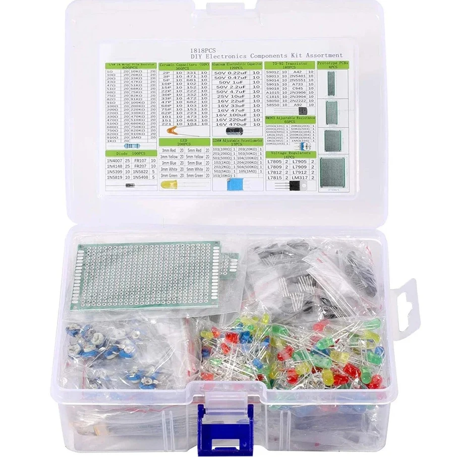 Светодиодный транзистор, печатная плата DIP-IC RM065, диод, 1818 шт., комплект электронных компонентов, универсальный конденсаторный резистор T0-92