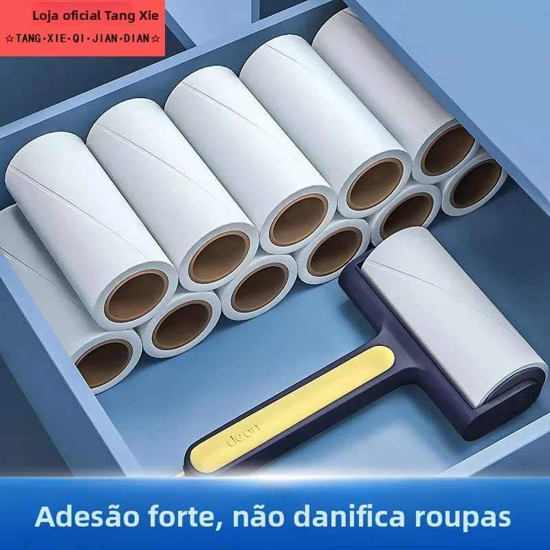 strong-adhesive-hair-remover-roller-tearable-paper-for-clothes-dust-cleaning-home-use-plastic-material-easy-to-replace