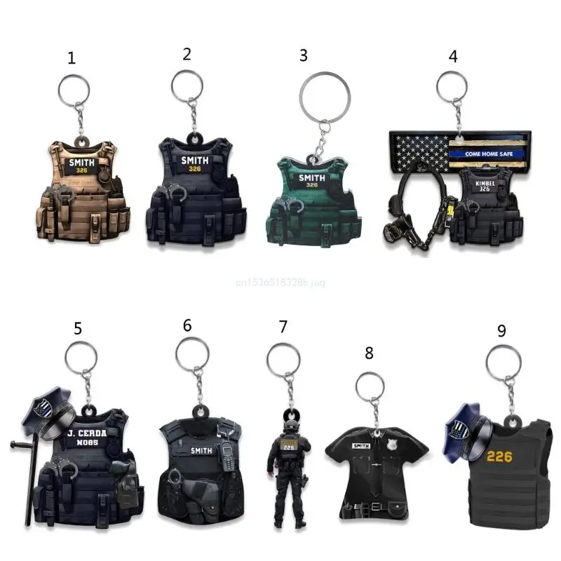 Acrylic Army-Ornaments Keychain Military-Uniform Pendant Keyring Car Bag Independence Day Decorations Army-Keychain Dropship